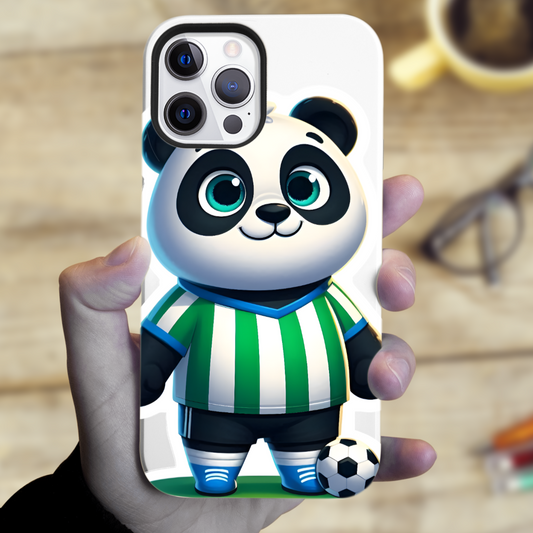 Footballing Panda 3, Magsafe Tough iPhone Case, Full Wrap Technology, Crafted From Premium Polycarbonate, Unique Image...