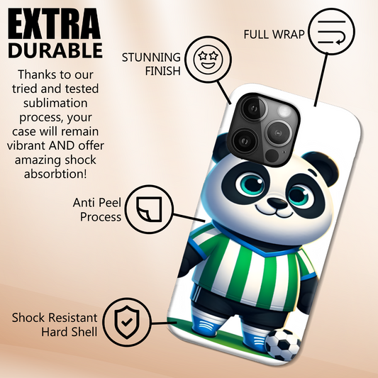 Footballing Panda 3,  Magsafe Tough iPhone Case, Full Wrap Technology, Crafted From Premium Polycarbonate, Unique Image...