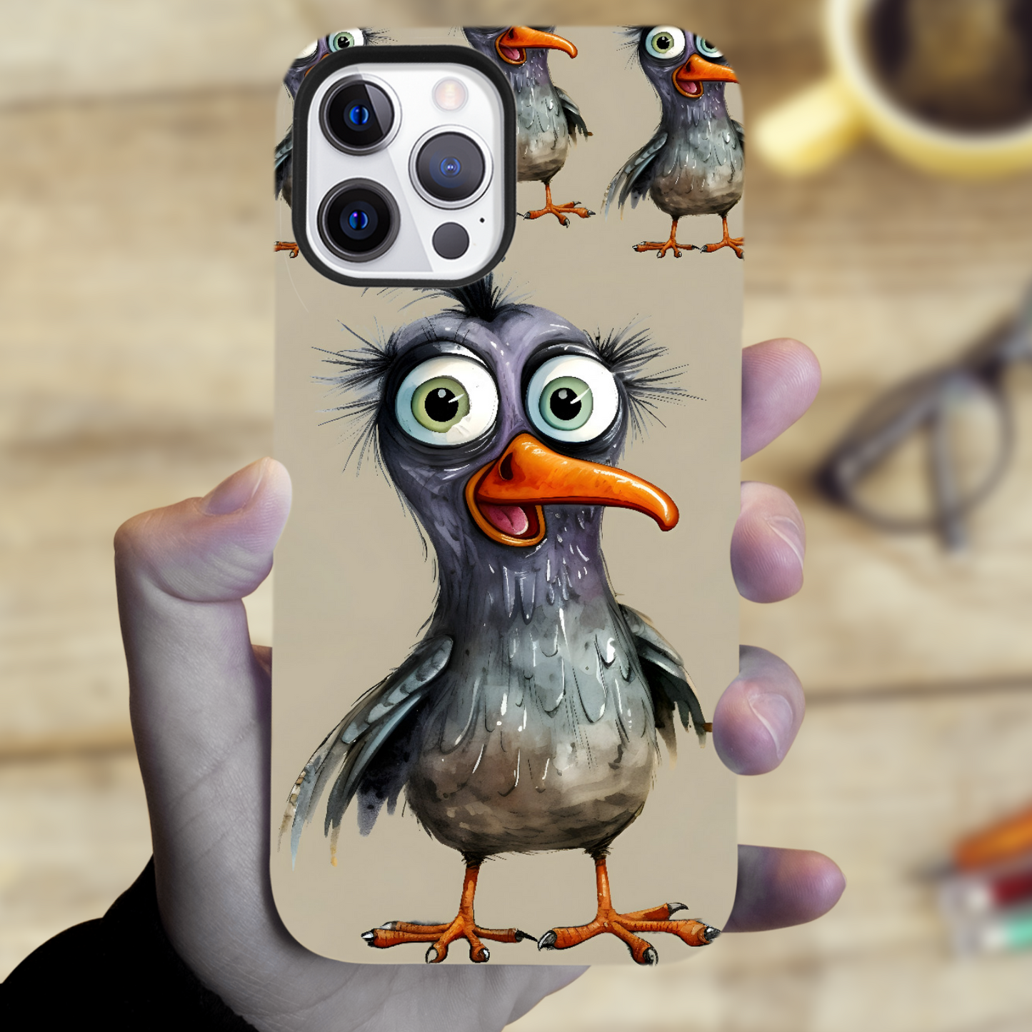 Funky Birds B1, Magsafe Tough iPhone Case, Full Wrap Technology, Crafted From Premium Polycarbonate, Unique Image...
