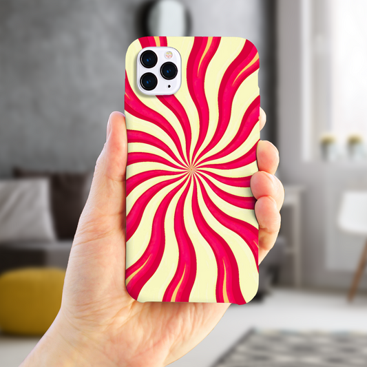 Red Swirls, Slim HD Case, Full Wrap Technology, Crafted From Premium Polycarbonate, Vivid Colours, Unique Image...