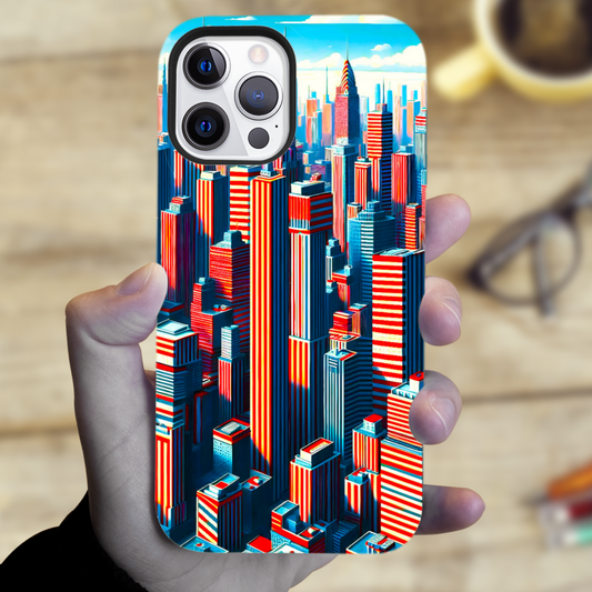 Sky Towers, Magsafe Tough Phone Case, Full Wrap Technology, Crafted From Premium Polycarbonate, Unique Image...