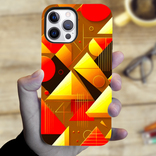 Abstract Pyramids M1, Magsafe Tough Phone Case, Full Wrap Technology, Crafted From Premium Polycarbonate, Unique Image...