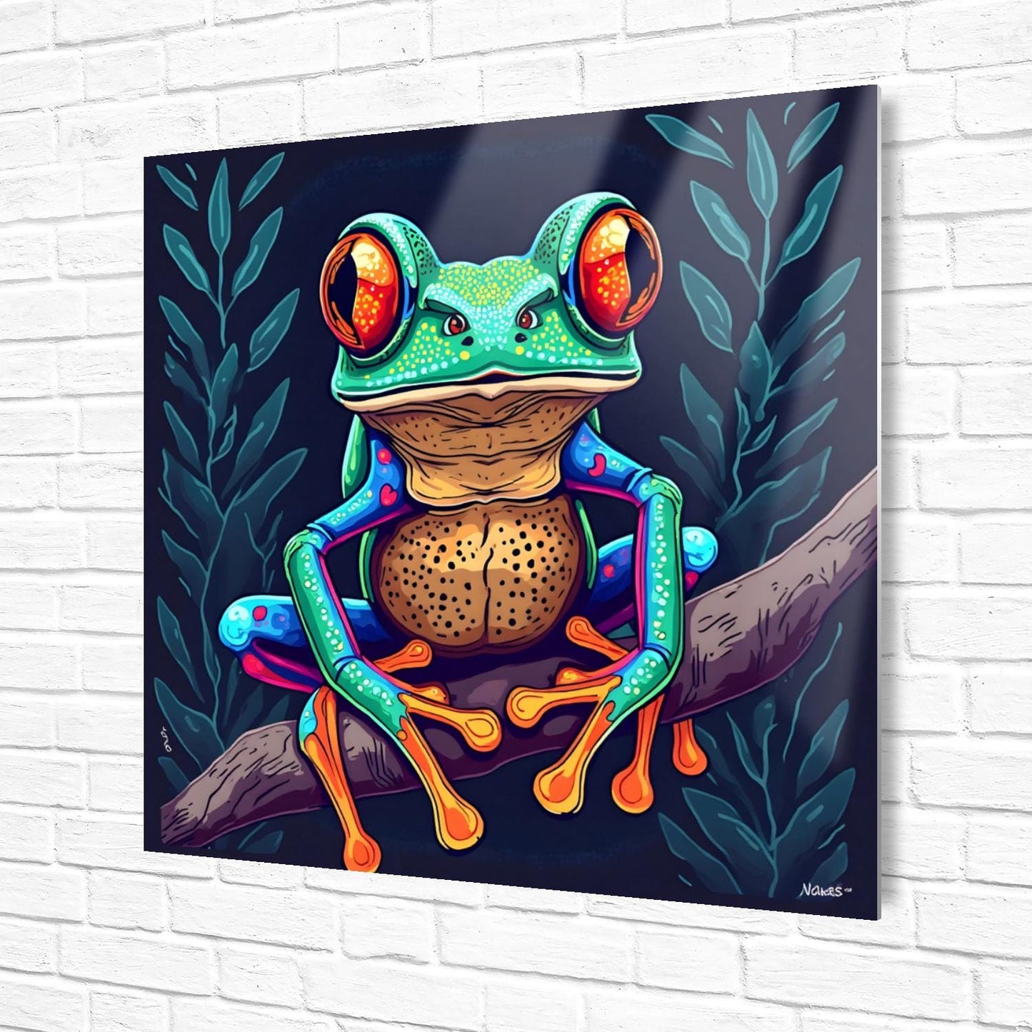Frog Print No.5, Printed On Steel, Unique Image, Great Depth Of Field, Vivid Colours, Ready To Hang, Unique Art, Art A Gift For A Lifetime