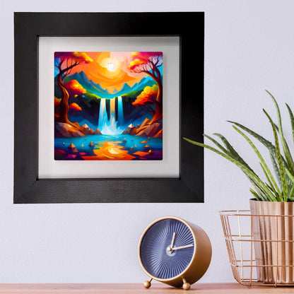Modern Waterfall WF4, Ceramic Art, Highly Detailed Wall Art, Vivid Colours, Unique Gift Idea, Ready To Hang, A Gift For A Lifetime...