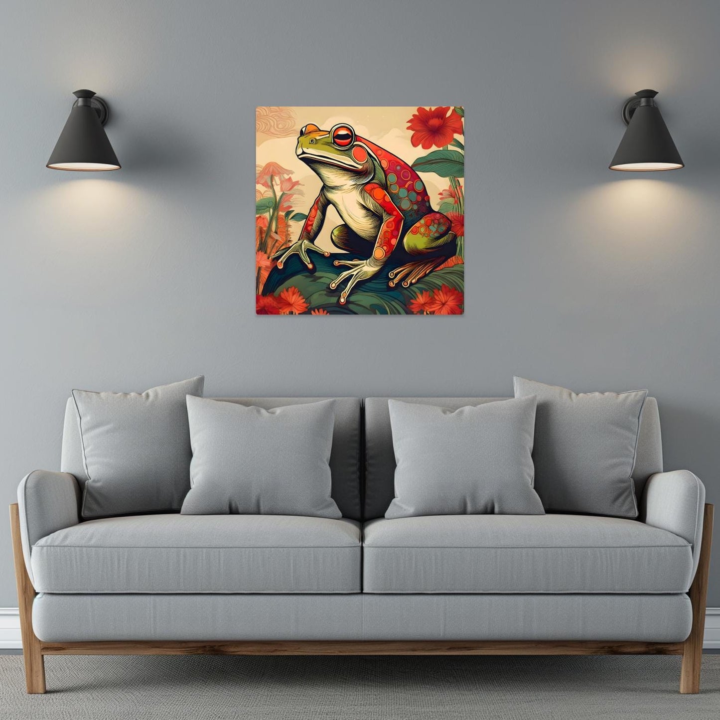 Frog Print No.F1, Printed On Steel, Unique Image, Vivid Colours, Unique Art, Highly Detailed, Ready To Hang,  Art A Gift For A Lifetime