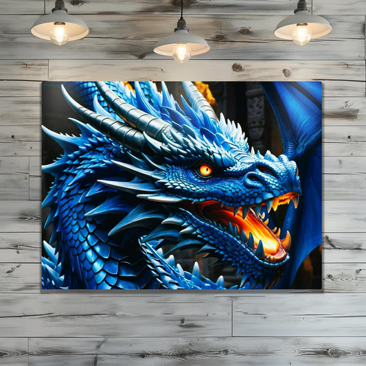 The Blue Dragon, Printed On Gloss Aluminium To Enhance Colours And Detail, Unique Wall Print, A Gift For A Lifetime...