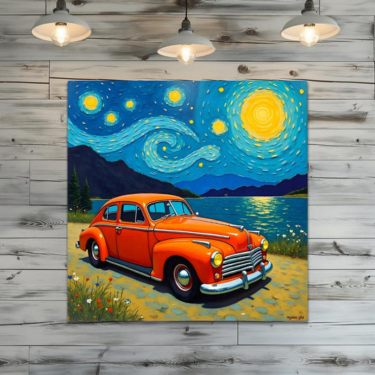 Motor Car No.C4, Printed On Steel, Unique Image, Original Print, Highly Detailed, Vibrant Colours, A Gift That Lasts Forever