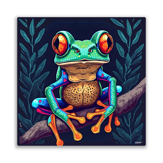 Frog Print No.5, Printed On Steel, Unique Image, Great Depth Of Field, Vivid Colours, Ready To Hang, Unique Art, Art A Gift For A Lifetime