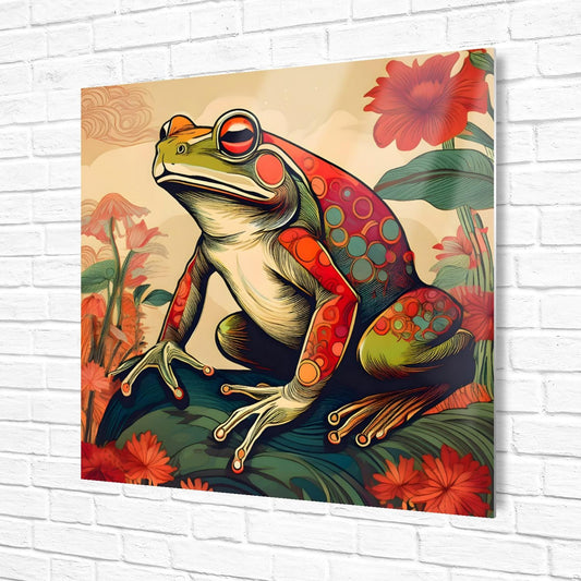 Frog Print No.F1, Printed On Steel, Unique Image, Vivid Colours, Unique Art, Highly Detailed, Ready To Hang,  Art A Gift For A Lifetime
