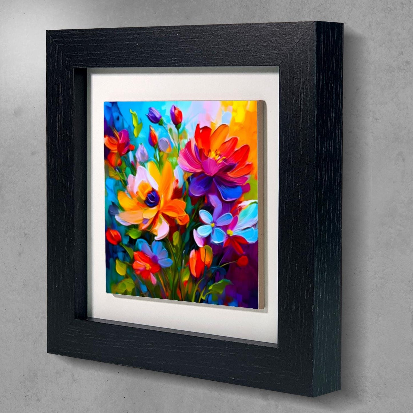 A Touch Of Colour 3, Ceramic Artwork, Framed In Black Or White, Unique Gift Idea, Ready To Hang Or Freestanding...