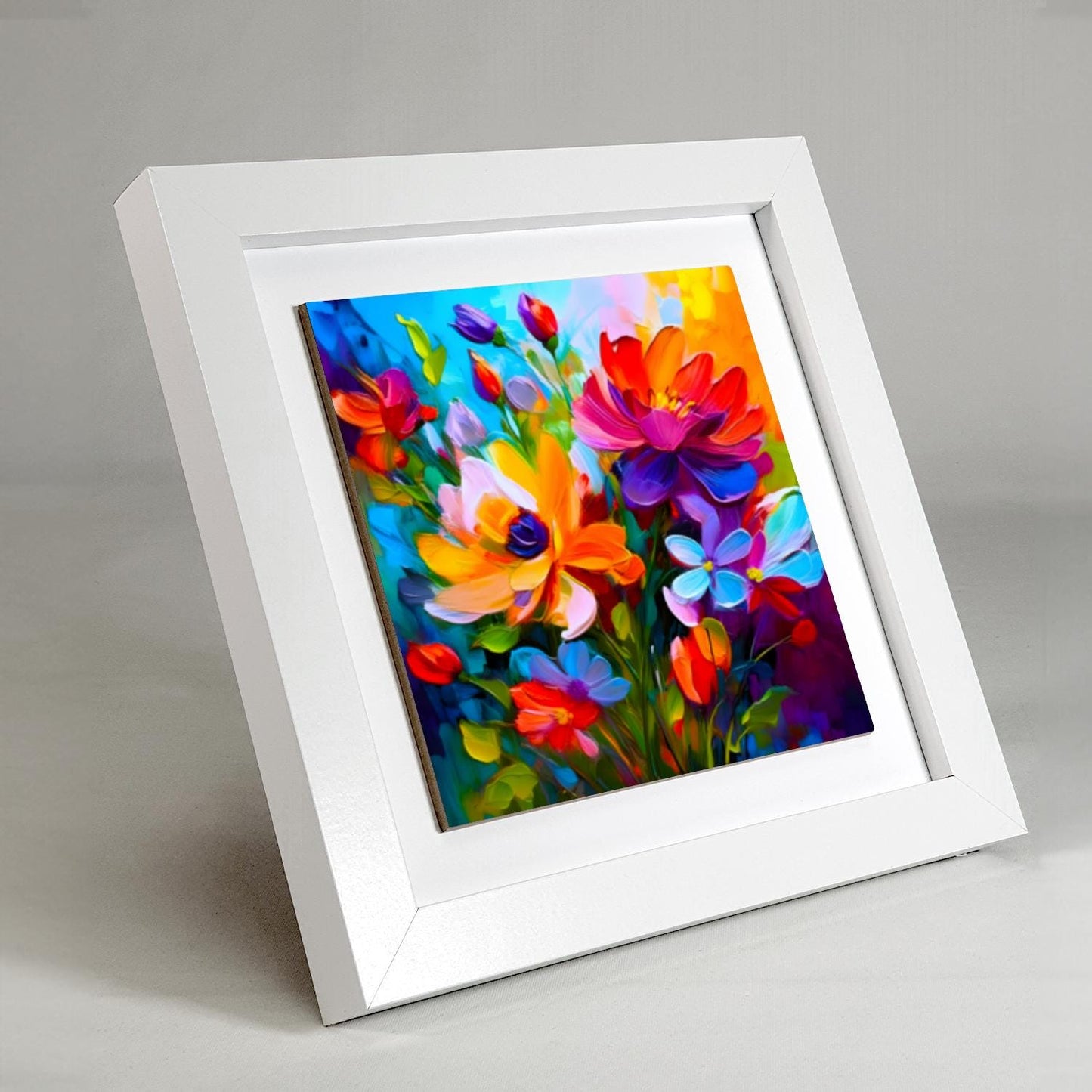 A Touch Of Colour 3, Ceramic Artwork, Framed In Black Or White, Unique Gift Idea, Ready To Hang Or Freestanding...