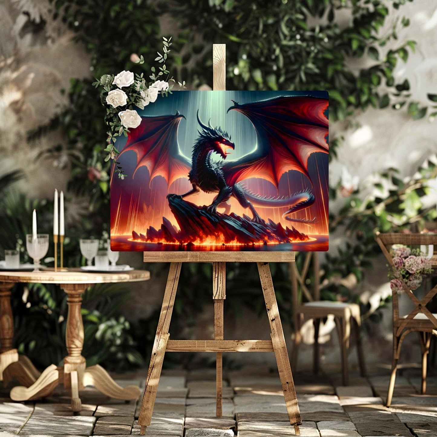 Black Dragon, Printed On Gloss Aluminium To Enhance Colours And Detail, Unique Wall Print, A Gift For A Lifetime...
