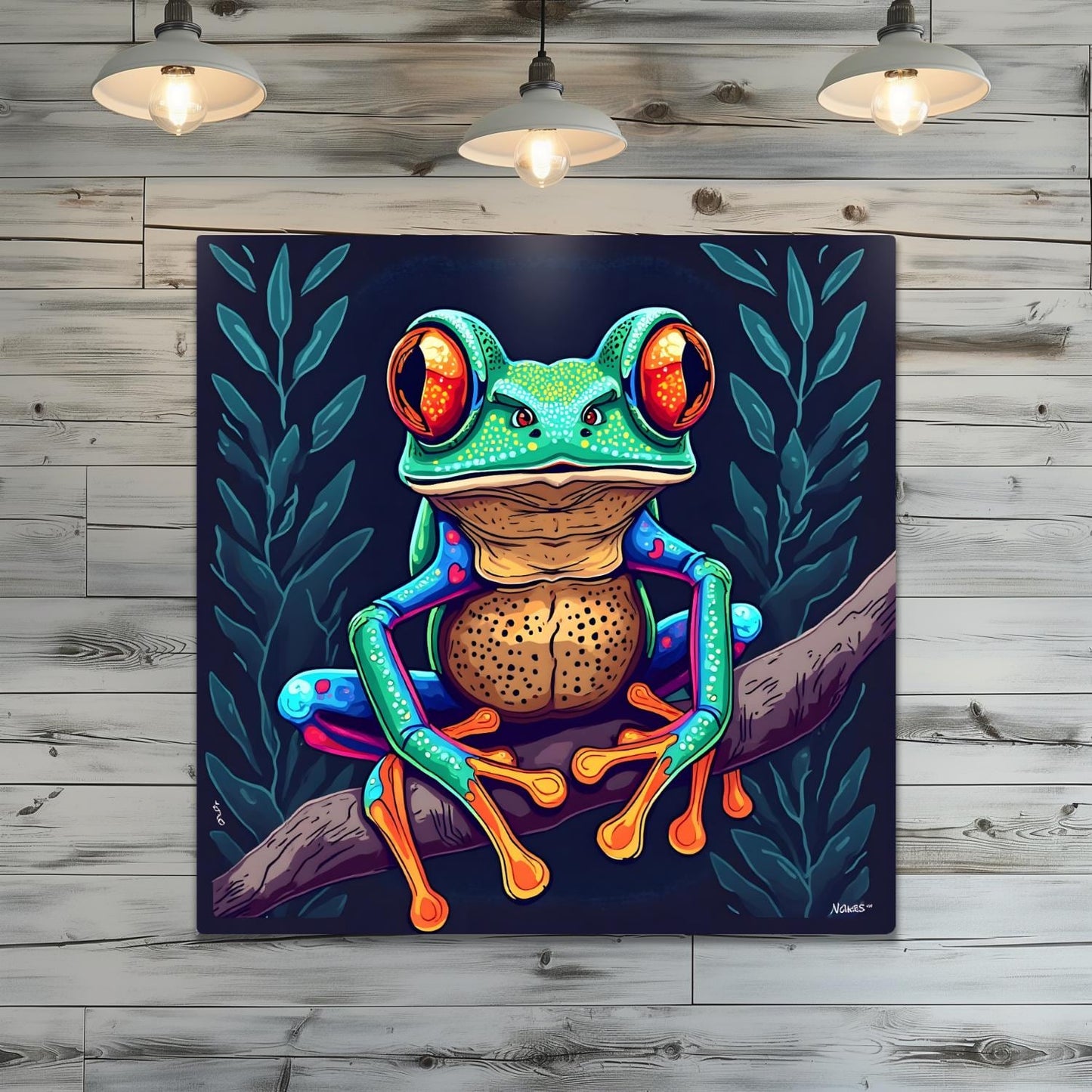 Frog Print No.5, Printed On Steel, Unique Image, Great Depth Of Field, Vivid Colours, Ready To Hang, Unique Art, Art A Gift For A Lifetime