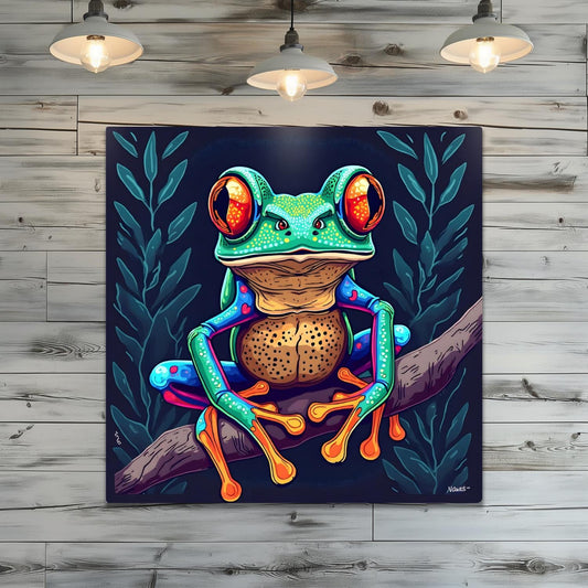 Frog Print No.5, Printed On Steel, Unique Image, Great Depth Of Field, Vivid Colours, Ready To Hang, Unique Art, Art A Gift For A Lifetime