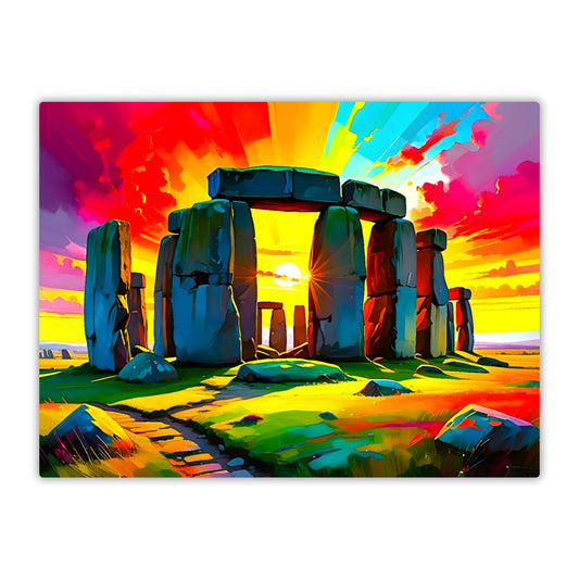Stonehenge No.SH1, Printed On Steel, Unique Gifts, Highly Detailed, Vivid Colours, Original Print, A Gift That Lasts Forever.