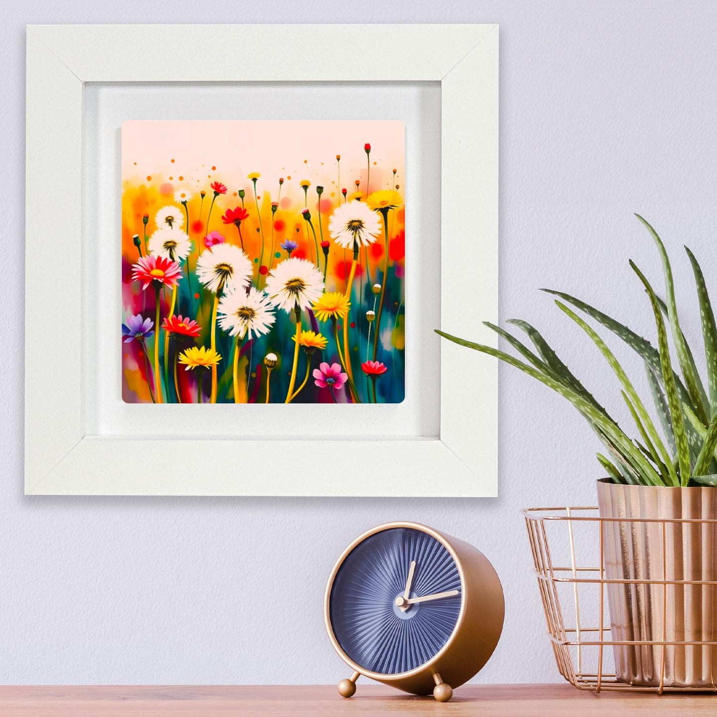 Wildflowers No.W4, Ceramic Artwork, Framed In Black Or White, Unique Gift Idea, Ready To Hang Or Freestanding...
