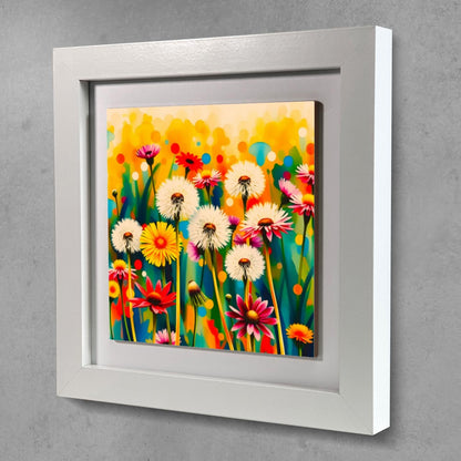 Wildflowers No.1, Ceramic Artwork, Framed In Black Or White, Unique Gift Idea, Ready To Hang Or Freestanding...