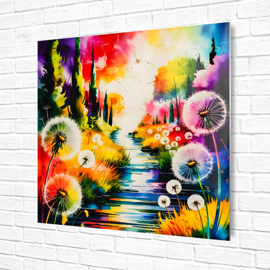 Dandelion No.D2, Print On Steel, unique Image, vivid colours, highly detailed, Unique Wall Art, Art Is A gift For A Lifetime