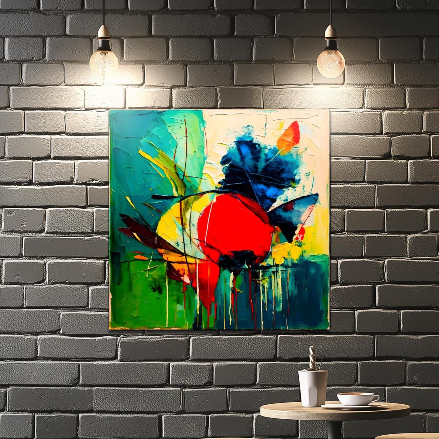 Abstract Sun S2, Printed On Gloss Aluminium To Enhance Colours And Clarity, Unique Wall Print, A Gift To Last A Lifetime...