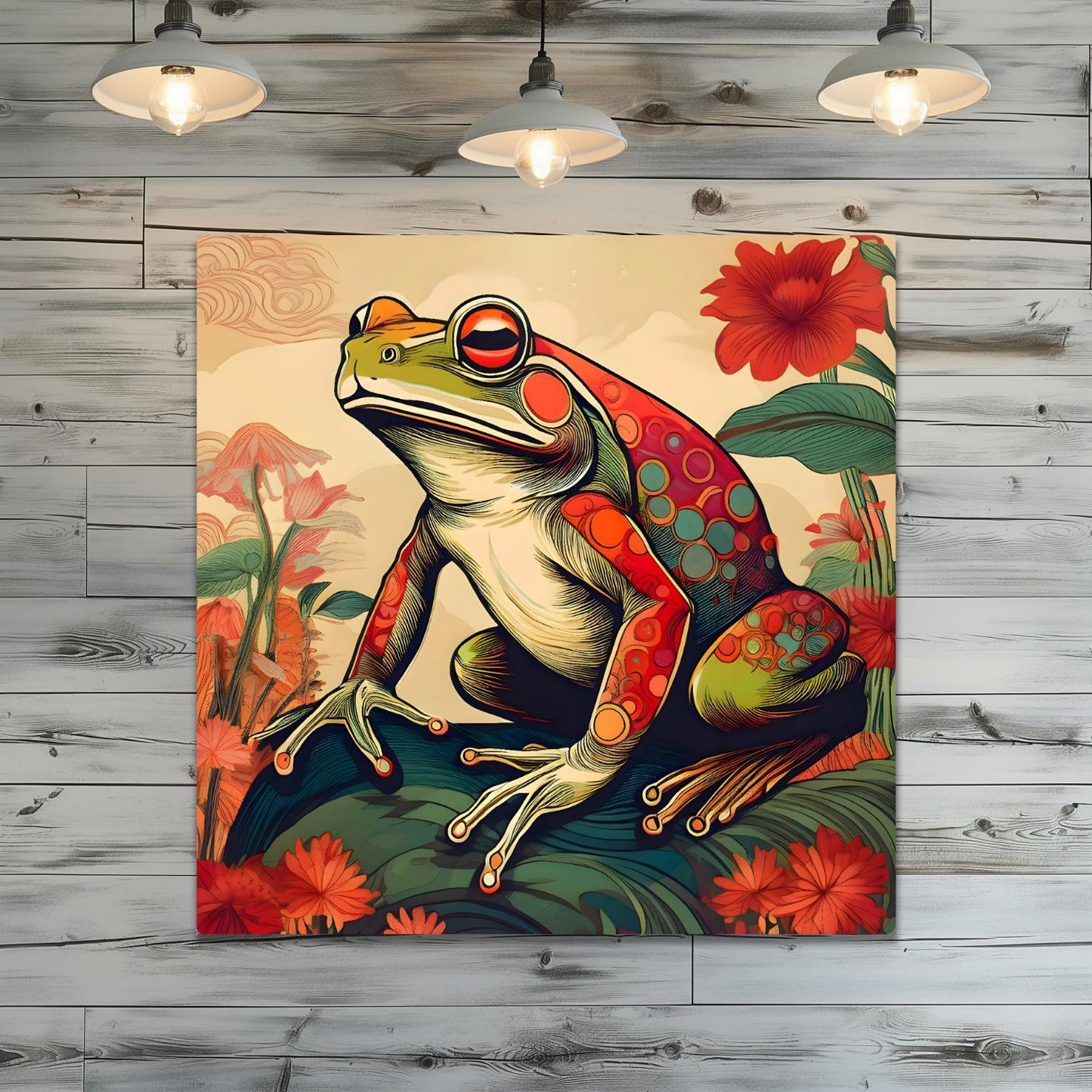 Frog Print No.F1, Printed On Steel, Unique Image, Vivid Colours, Unique Art, Highly Detailed, Ready To Hang,  Art A Gift For A Lifetime