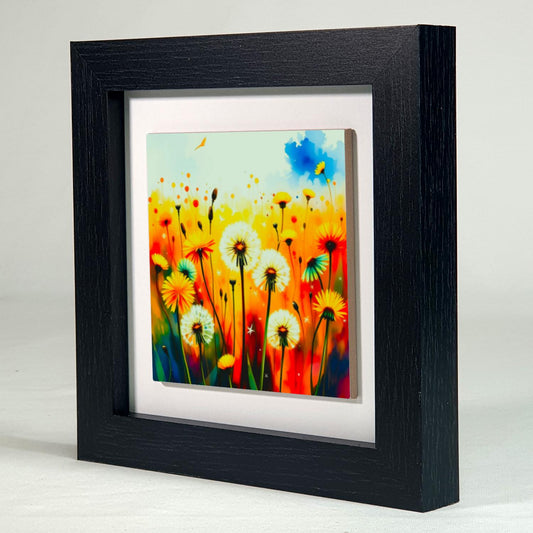 Wildflowers No.W3, Ceramic Artwork, Framed In Black Or White, Unique Gift Idea, Ready To Hang Or Freestanding...