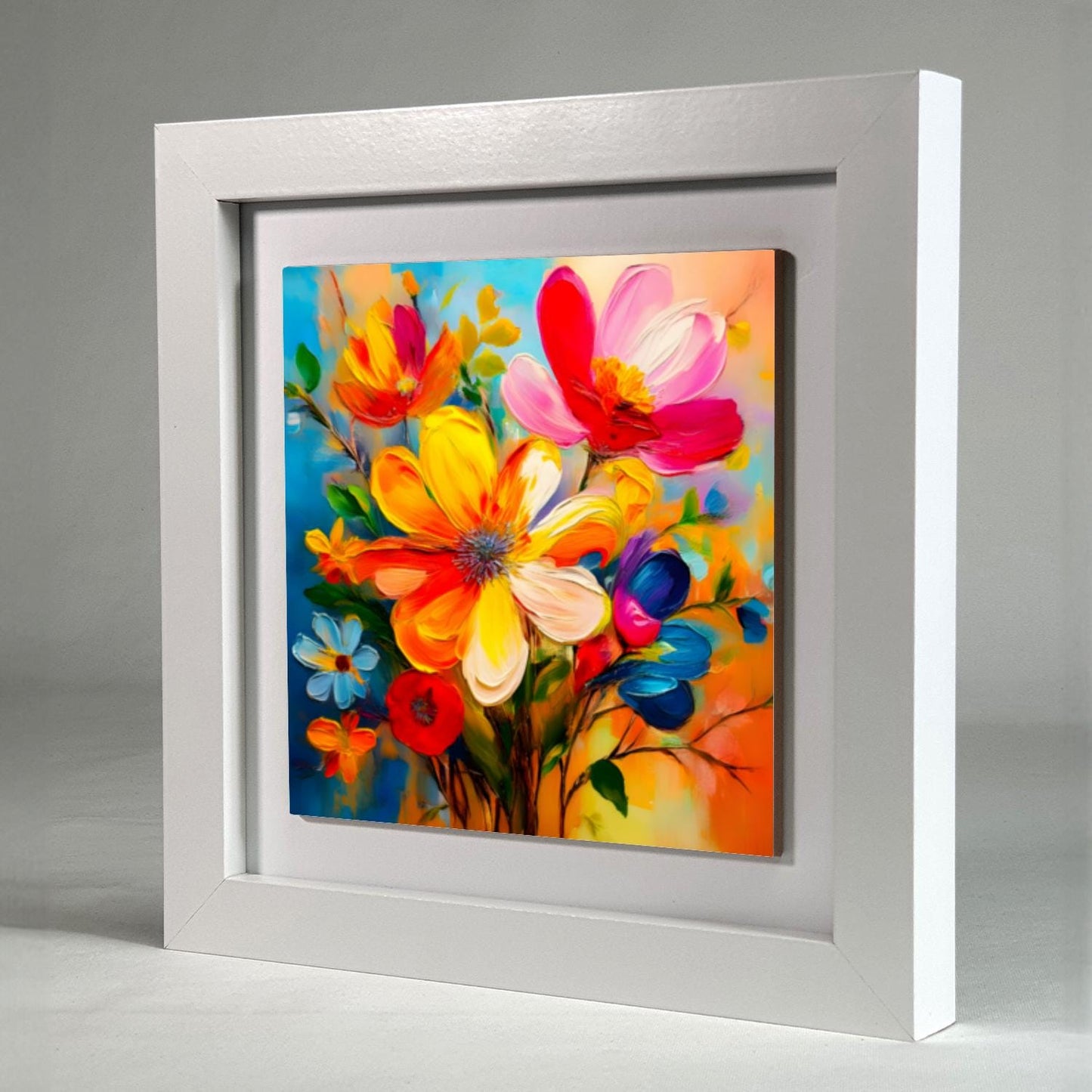 A Touch Of Colour 1, Ceramic Artwork, Framed In Black Or White, Unique Gift Idea, Ready To Hang Or Freestanding...