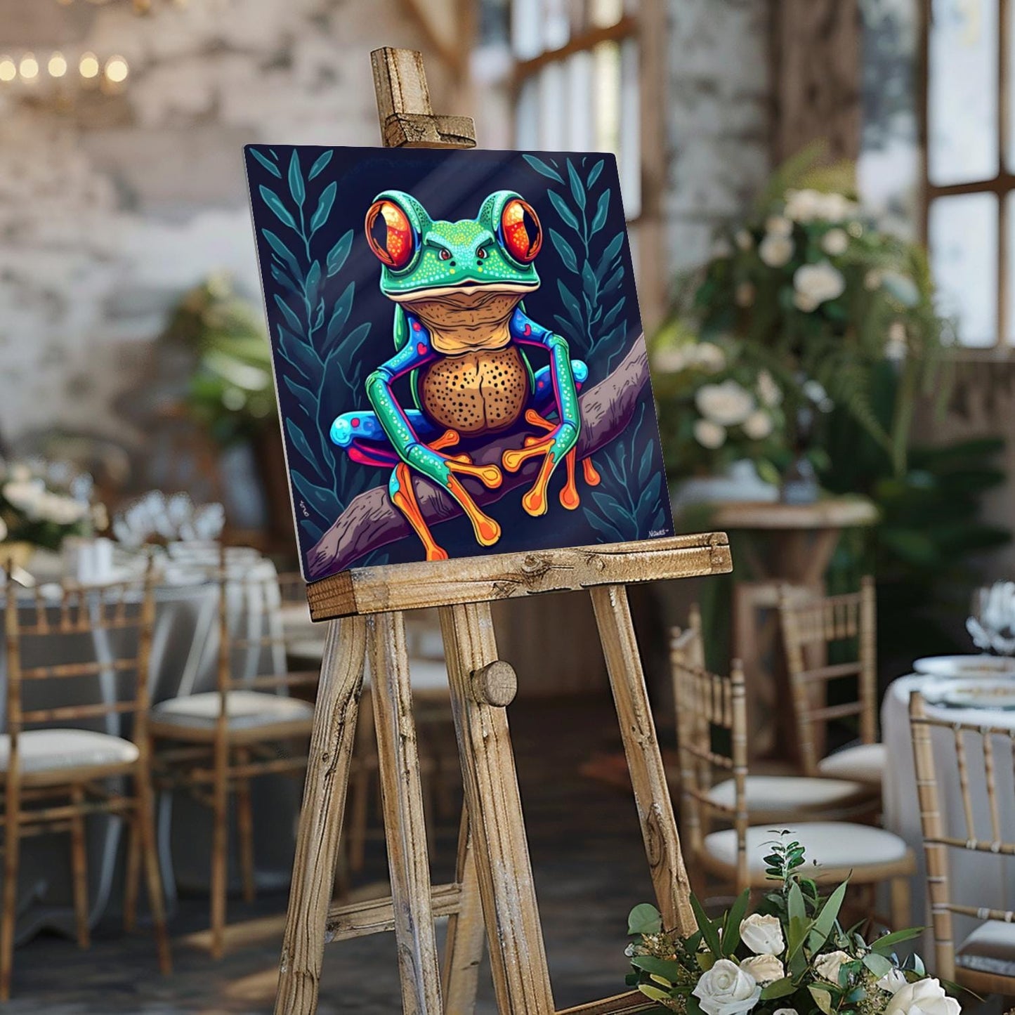 Frog Print No.5, Printed On Steel, Unique Image, Great Depth Of Field, Vivid Colours, Ready To Hang, Unique Art, Art A Gift For A Lifetime