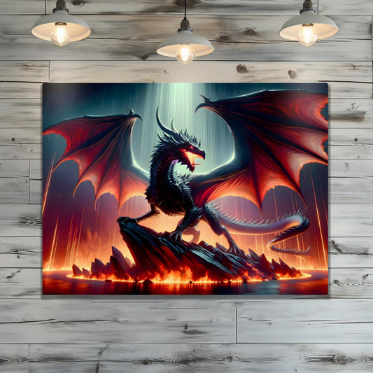 Black Dragon, Printed On Gloss Aluminium To Enhance Colours And Detail, Unique Wall Print, A Gift For A Lifetime...