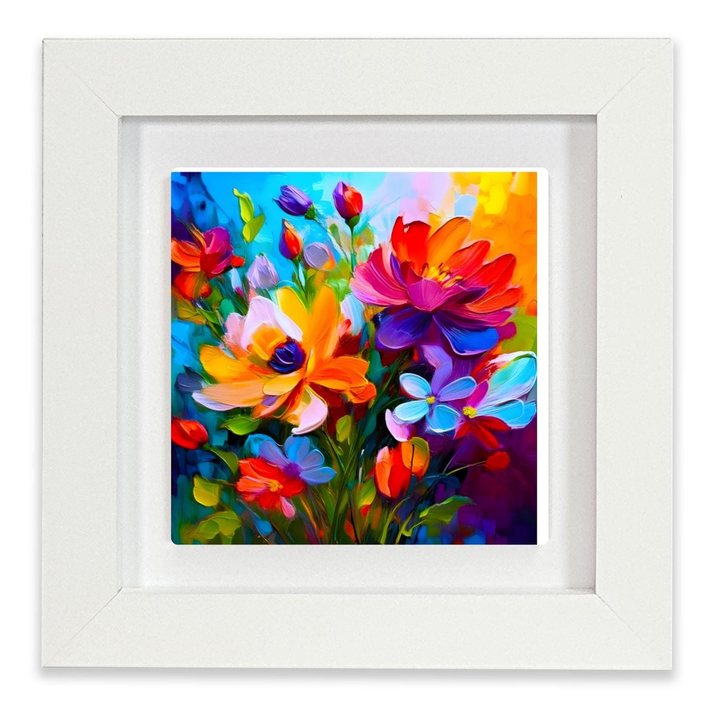 A Touch Of Colour 3, Ceramic Artwork, Framed In Black Or White, Unique Gift Idea, Ready To Hang Or Freestanding...