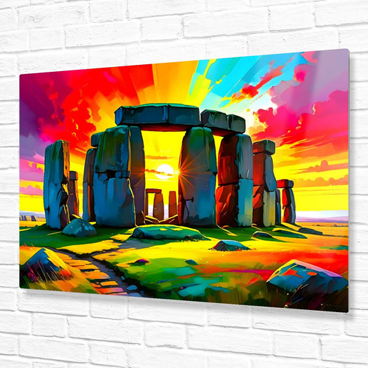 Stonehenge No.SH1, Printed On Steel, Unique Gifts, Highly Detailed, Vivid Colours, Original Print, A Gift That Lasts Forever.