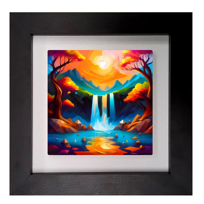 Modern Waterfall WF4, Ceramic Art, Highly Detailed Wall Art, Vivid Colours, Unique Gift Idea, Ready To Hang, A Gift For A Lifetime...