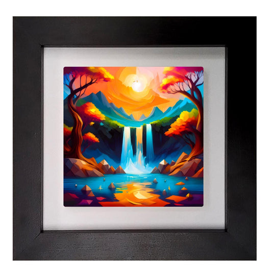 Modern Waterfall WF4, Ceramic Art, Highly Detailed Wall Art, Vivid Colours, Unique Gift Idea, Ready To Hang, A Gift For A Lifetime...