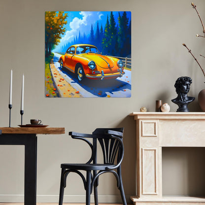 Motor Car No.C8, Printed On Steel, Unique Image, Original Print, Highly Detailed, Vibrant Colours, A Gift That Lasts Forever