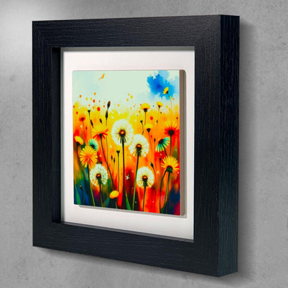 Wildflowers No.W3, Ceramic Artwork, Framed In Black Or White, Unique Gift Idea, Ready To Hang Or Freestanding...
