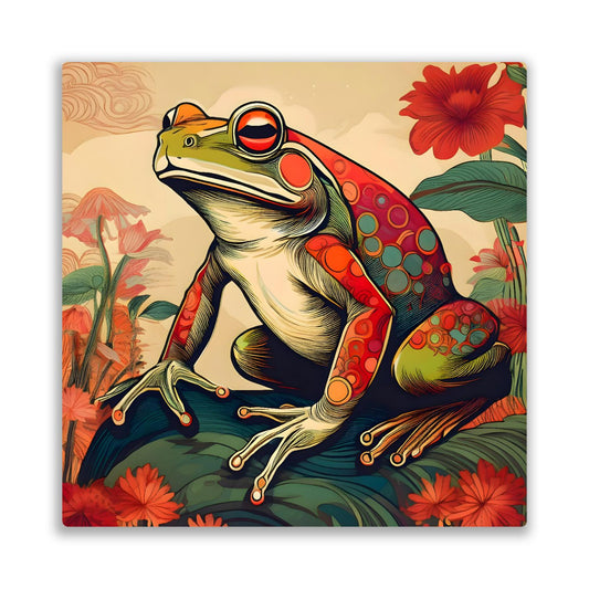 Frog Print No.F1, Printed On Steel, Unique Image, Vivid Colours, Unique Art, Highly Detailed, Ready To Hang,  Art A Gift For A Lifetime