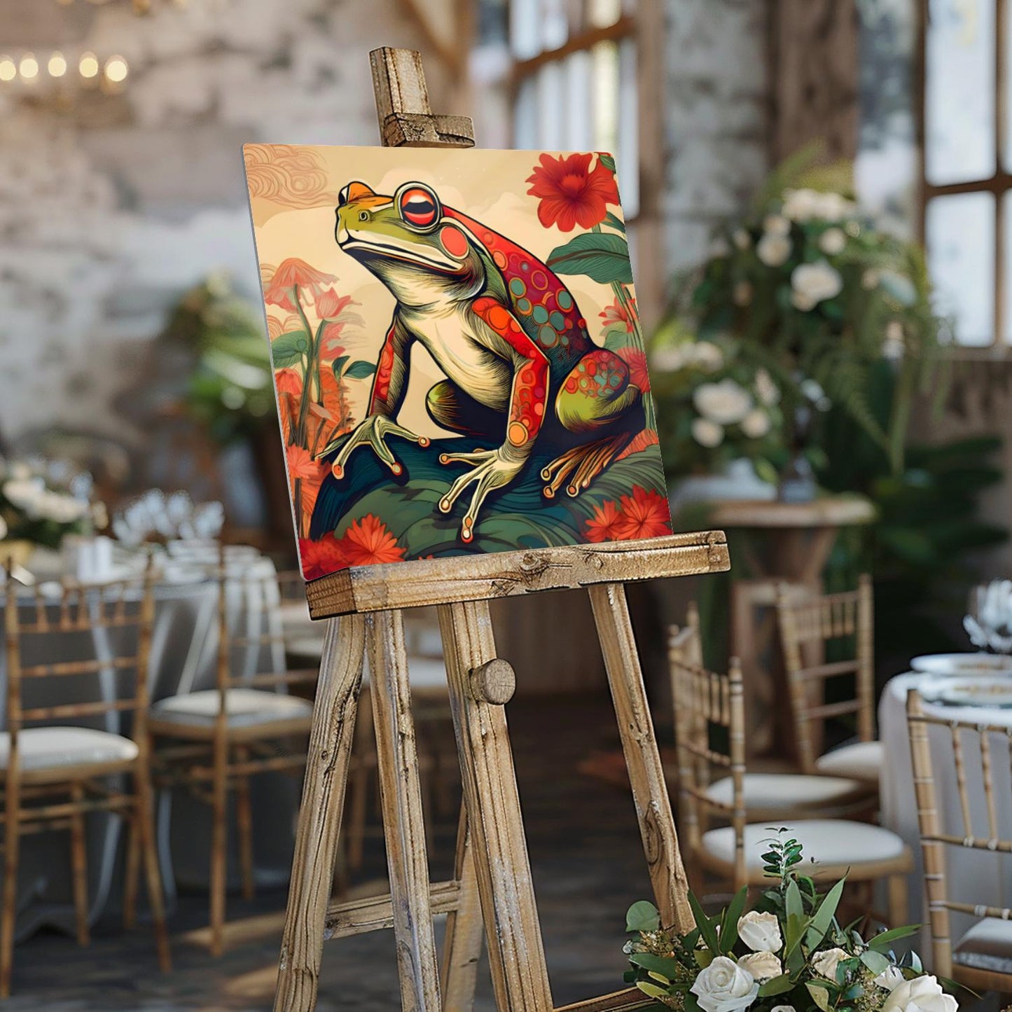 Frog Print No.F1, Printed On Steel, Unique Image, Vivid Colours, Unique Art, Highly Detailed, Ready To Hang,  Art A Gift For A Lifetime