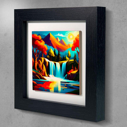 Abstract Waterfall WF2, Ceramic Art, Highly Detailed Wall Art, Vivid Colours, Unique Gift Idea, Ready To Hang, A Gift For A Lifetime..