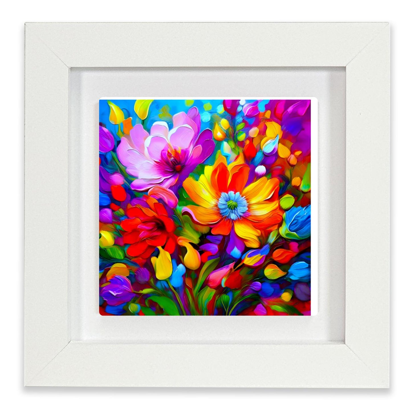 A Touch Of Colour 2, Ceramic Artwork, Framed In Black Or White, Unique Gift Idea, Ready To Hang Or Freestanding...