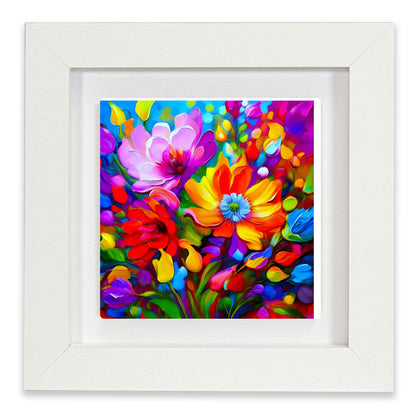 A Touch Of Colour 2, Ceramic Artwork, Framed In Black Or White, Unique Gift Idea, Ready To Hang Or Freestanding...