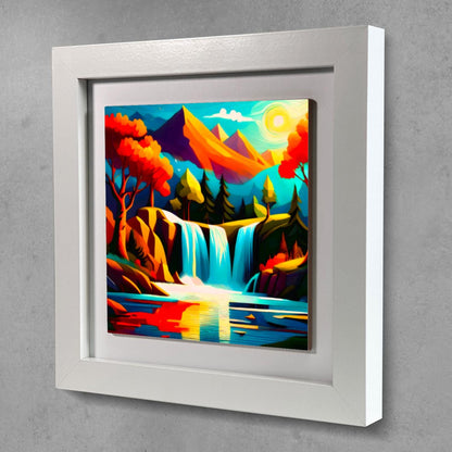 Abstract Waterfall WF2, Ceramic Art, Highly Detailed Wall Art, Vivid Colours, Unique Gift Idea, Ready To Hang, A Gift For A Lifetime..