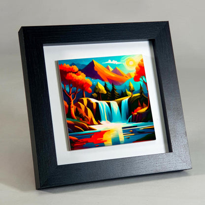 Abstract Waterfall WF2, Ceramic Art, Highly Detailed Wall Art, Vivid Colours, Unique Gift Idea, Ready To Hang, A Gift For A Lifetime..