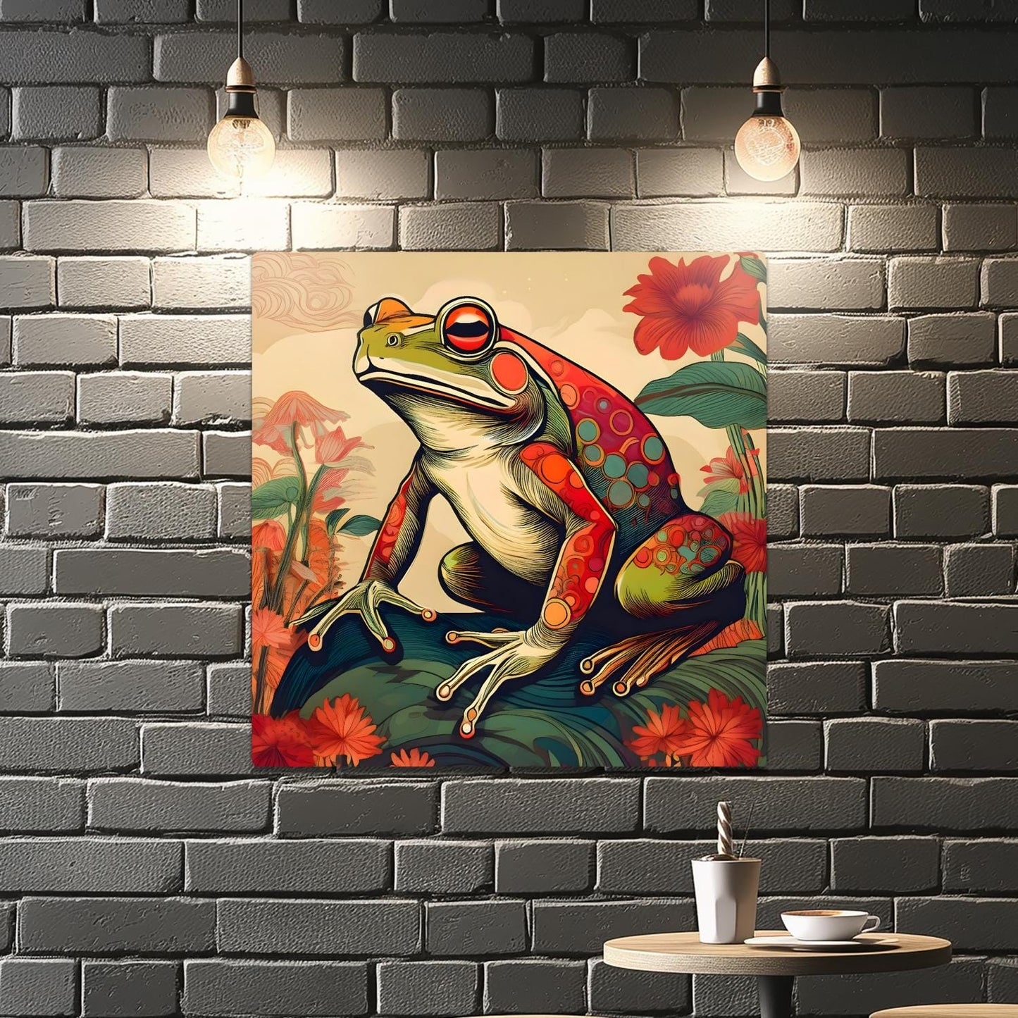 Frog Print No.F1, Printed On Steel, Unique Image, Vivid Colours, Unique Art, Highly Detailed, Ready To Hang,  Art A Gift For A Lifetime