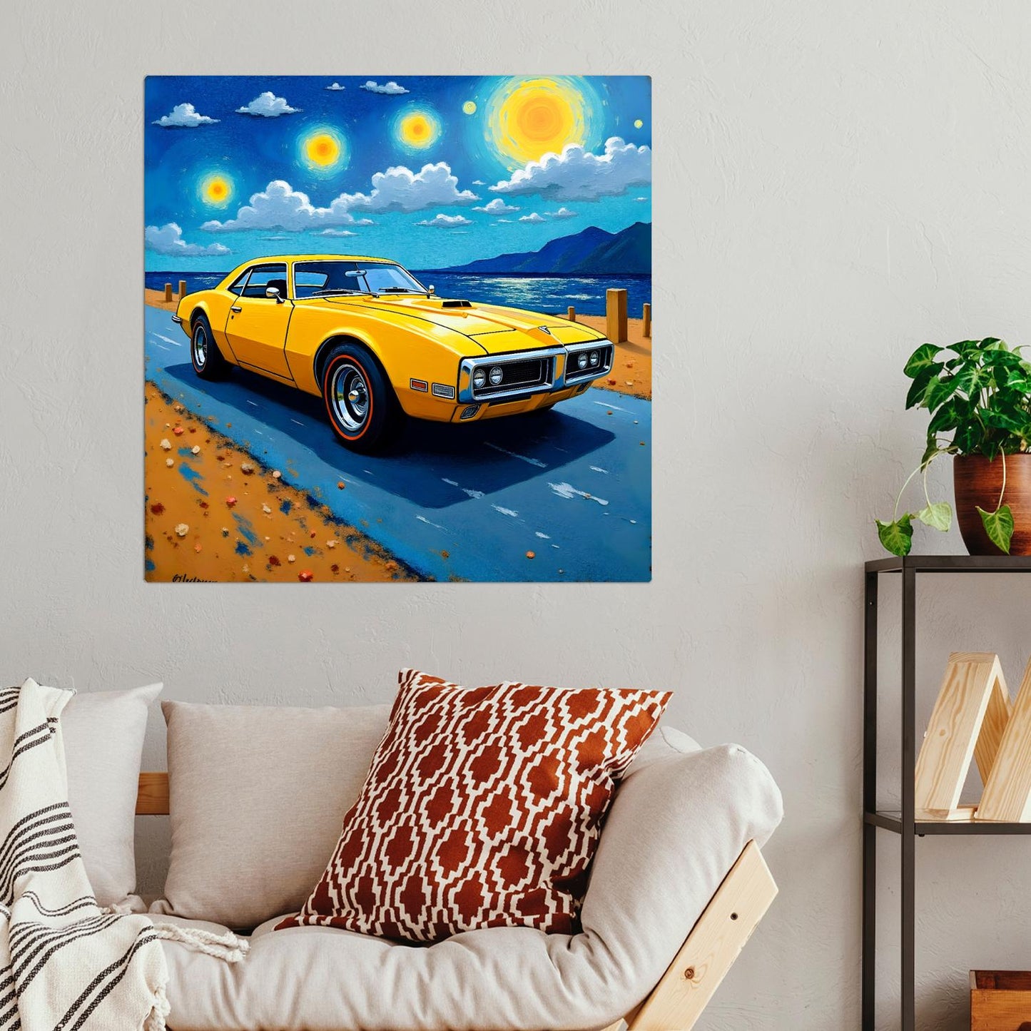 Motor Car No.C5, Printed On Steel, Unique Image, Original Print, Highly Detailed, Vibrant Colours, A Gift That Lasts Forever