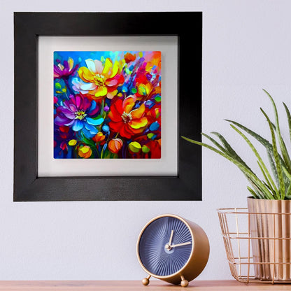 A Touch Of Colour 4, Ceramic Artwork, Framed In Black Or White, Unique Gift Idea, Ready To Hang Or Freestanding...