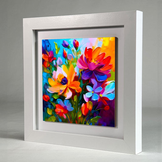 A Touch Of Colour 3, Ceramic Artwork, Framed In Black Or White, Unique Gift Idea, Ready To Hang Or Freestanding...