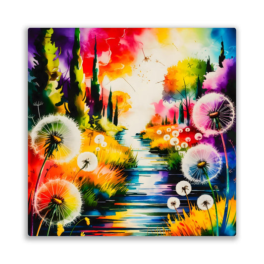 Dandelion No.D2, Print On Steel, unique Image, vivid colours, highly detailed, Unique Wall Art, Art Is A gift For A Lifetime