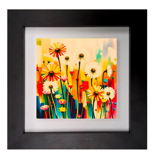 Wildflowers No.W2, Ceramic Artwork, Framed In Black Or White, Unique Gift Idea, Ready To Hang Or Freestanding...