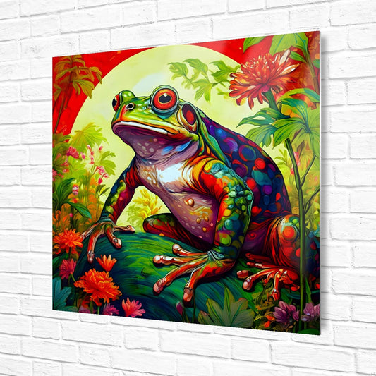 Frog Print No.F2, Printed On Steel, Unique Image, Perfect Gift, Unique Wall Art, Vivid Colours,Art Is A Gift For A Lifetime