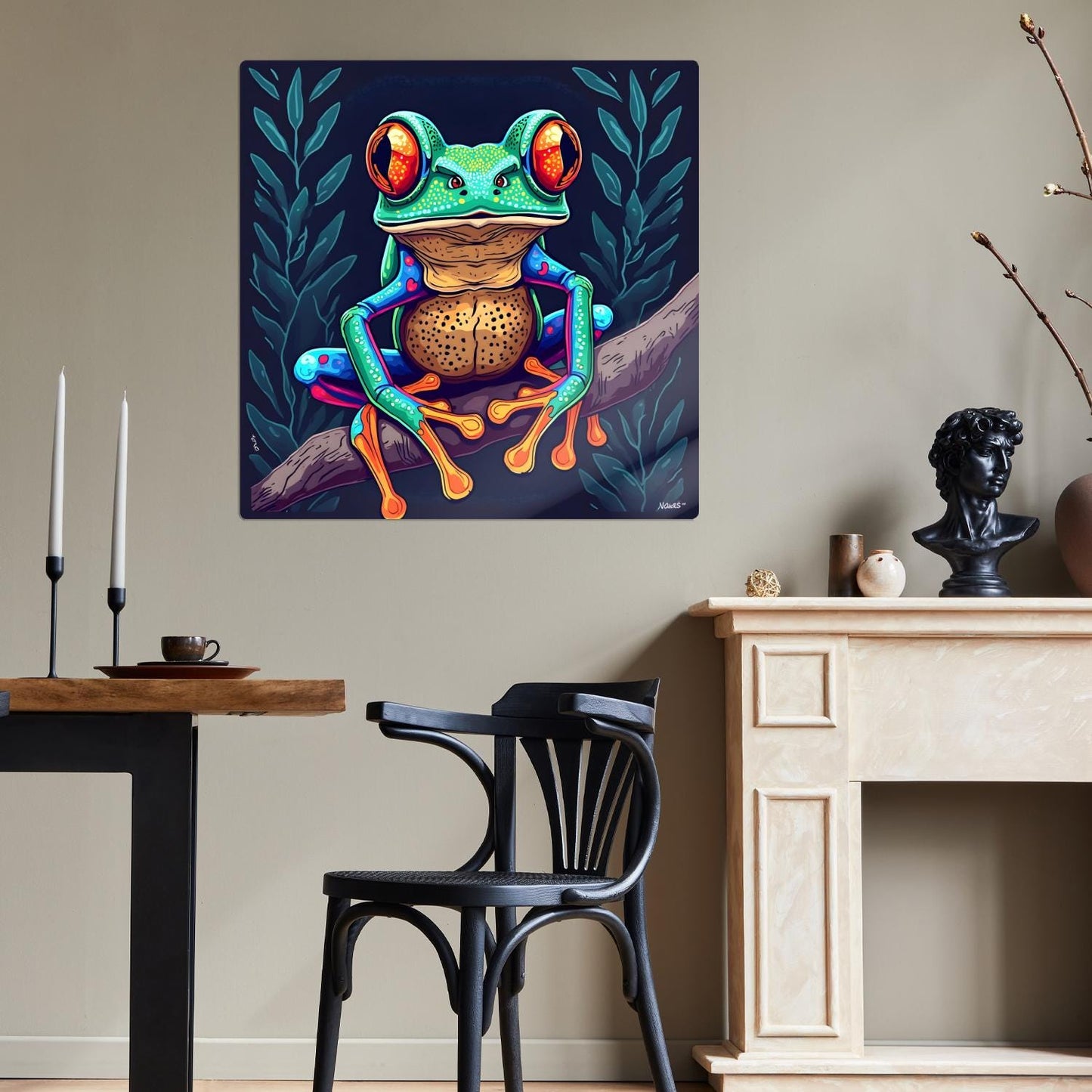 Frog Print No.5, Printed On Steel, Unique Image, Great Depth Of Field, Vivid Colours, Ready To Hang, Unique Art, Art A Gift For A Lifetime