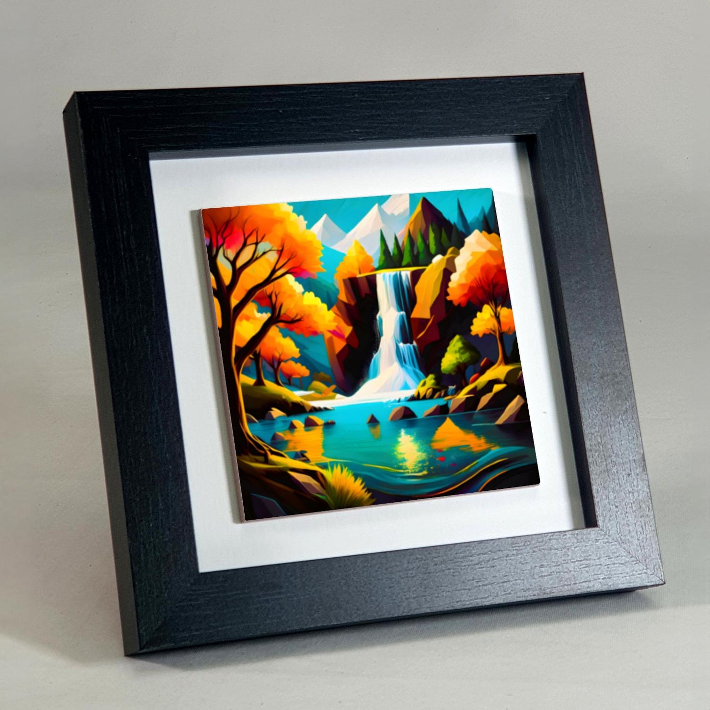 Modern Waterfall WF1, Ceramic Art, Highly Detailed Wall Art, Vivid Colours, Unique Gift Idea, Ready To Hang, A Gift For A Lifetime...